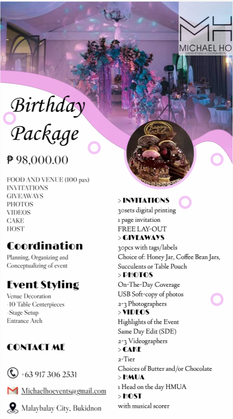 Birthday Package banner